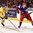 TORONTO, CANADA - JANUARY 4:  Russiaâ€™s Alexander Sharov #23 stickhandles the puck with Swedenâ€™s Christoffer Ehn #26 chasing during semifinal round action at the 2015 IIHF World Junior Championship. (Photo by Richard Wolowicz/HHOF-IIHF Images)